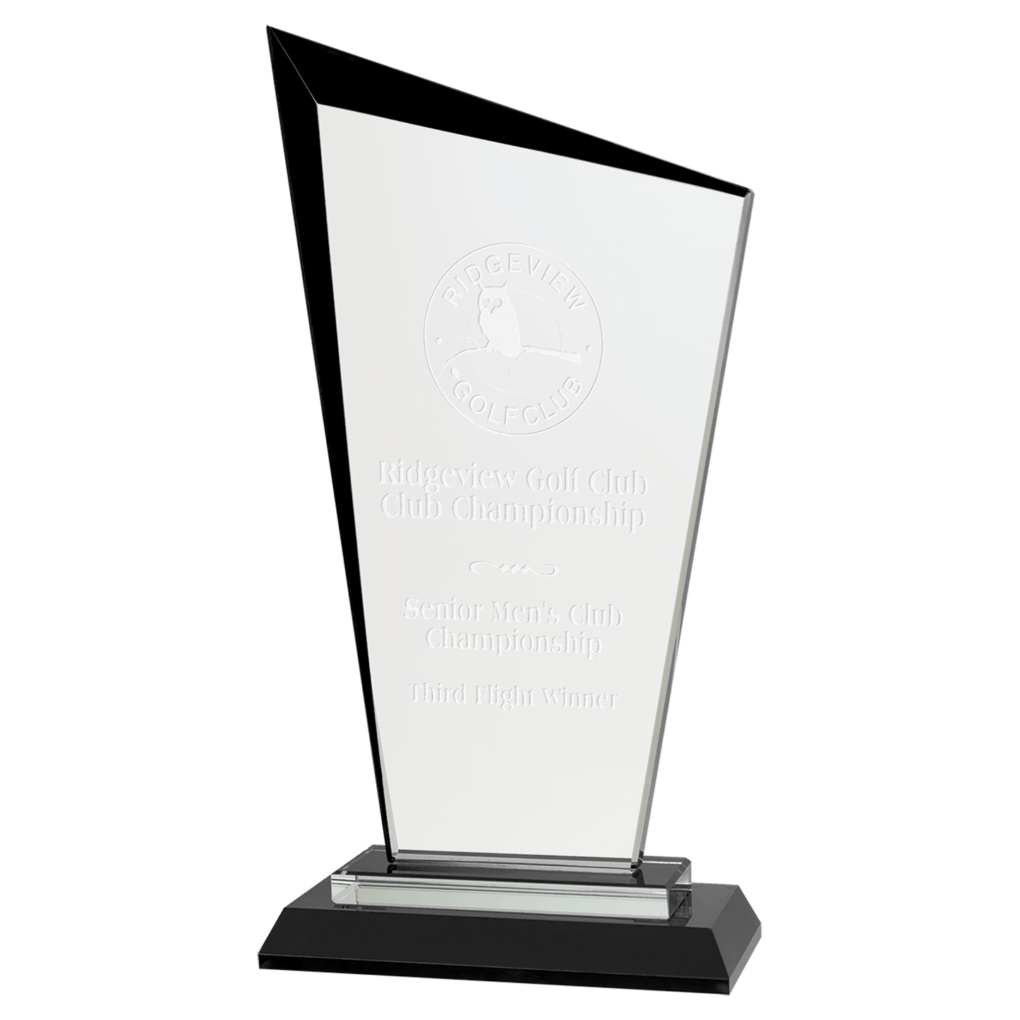 Razor Glass Award - Black - Awards & More #