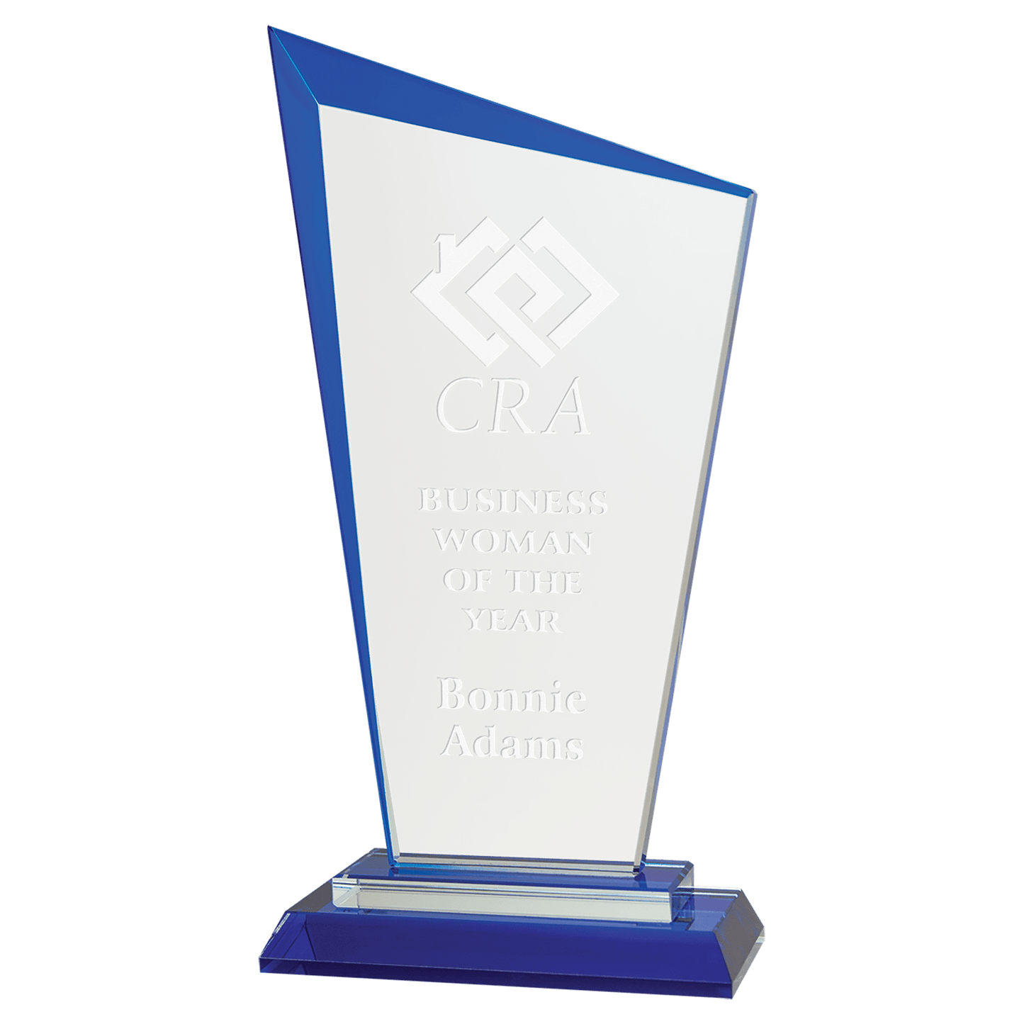 Razor Glass Award - Blue - Awards & More #