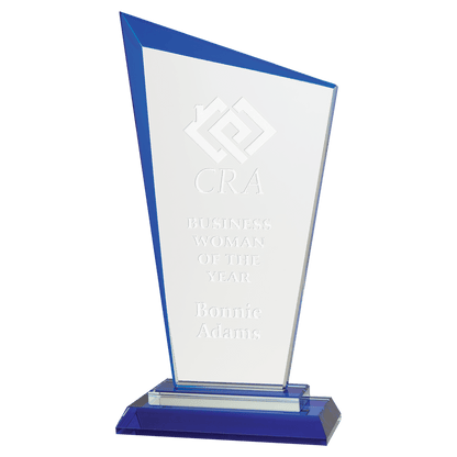 Razor Glass Award - Blue - Awards & More #