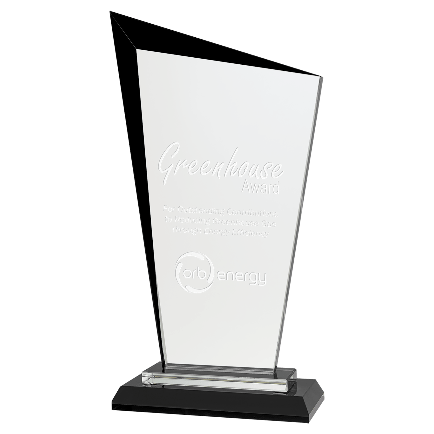 Razor Glass Award - Black - Awards & More #