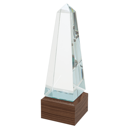 Obelisk Sierra Glass with Walnut Base - Awards & More #