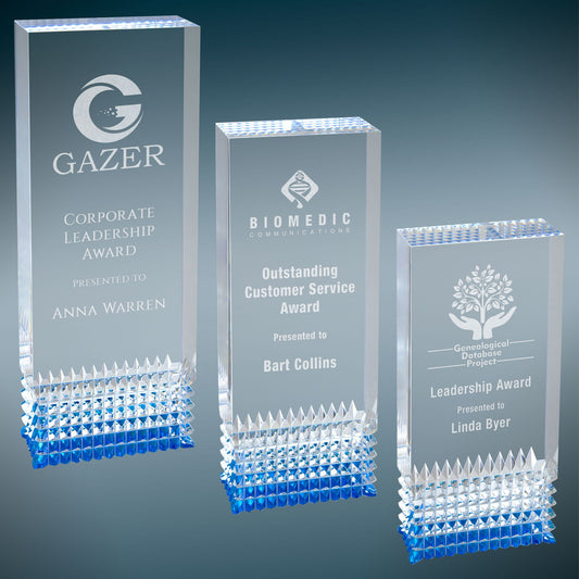 Tribute Acrylic Award - Blue - Awards & More #