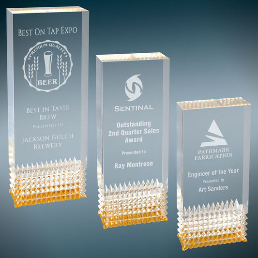 Tribute Acrylic Award - Gold - Awards & More #