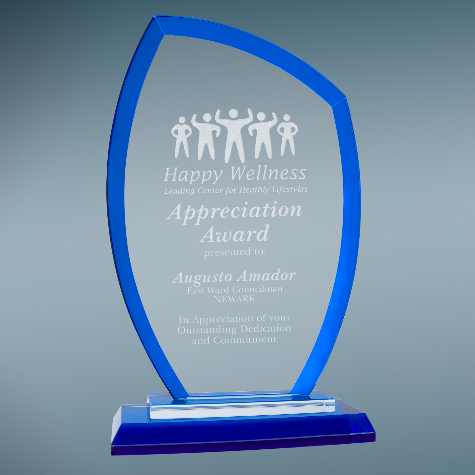 Peak Regal Glass - Blue - Awards & More #